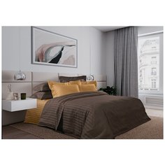 Постельное белье «Тирамису», Страйп- сатин (Семейное (4 нав) Текс Дизайн