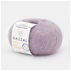 Пряжа Gazzal Super Kid Mohair (Супер Кид Мохер) 64413 сиреневый 31% шерсть мериноса, 47% супер кид мохер, 22% полиамид 25г 237м 6шт