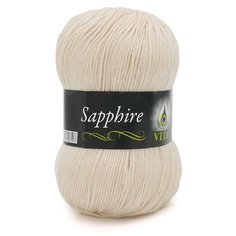 Пряжа Vita Sapphire (Сапфир) 1527 экрю 45% шерсть ластер, 55% акрил 100г 250м 5шт