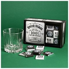 Набор «Крутой мужик»: стакан для виски, шоколад / Сладкий подарок Фабрика Счастья