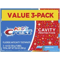 Kids Crest Cavity Protection Sparkle Fun – Набор из 3 детских зубных паст