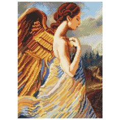 Алмазная мозаика Ангел, Алмазное хобби 26x36 см.