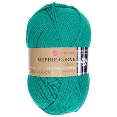 Пряжа Пехорка Мериносовая 5, 50 % мериносовая шерсть, 50 % акрил, 100 г, 200 м, 5 шт., 335 Изумруд