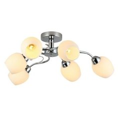 Люстра Rivoli Justine 3012-306, E27, 240 Вт, кол-во ламп: 6 шт., цвет арматуры: хром, цвет плафона: белый