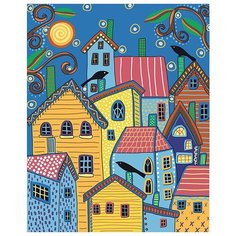 Картина по номерам Артвентура «Сказочные домики Карлы Жерар» (Холст на подрамнике, 50х40 см)