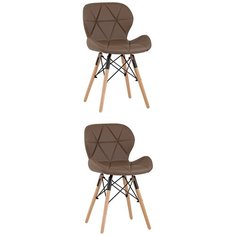 Стул Бон, экокожа, коричневый(комплект 2 шт) Stool Group