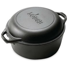 Кастрюля с крышкой-сковородой, объем: 6 л, материал: чугун, серия Chef Collection, LC6DD, LODGE