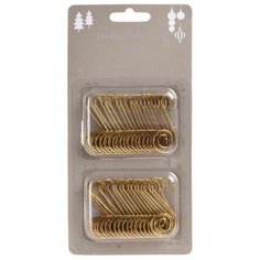 Крючки для елочных украшений, золотые, 4.5 см, набор 40 шт., Koopman International AWR000050