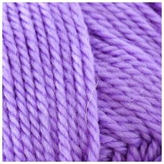 Пряжа "Мериносовая" 50%меринос.шерсть, 50% акрил 200м/100гр (384-Яр.астра) 1моток 1191405 Пехорка