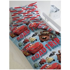Комплект постельного белья 1.5 хлопок "Тачки" (50х70) рис. 16011-1/8876-4 Дорожное путешествие Непоседа