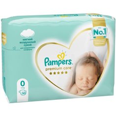 Pampers подгузники Premium Care 0 (до 3 кг) 30 шт.
