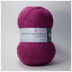 Пряжа Пехорка Ангорская Теплая 40 цикламен 40% шерсть, 60% акрил 100г 480м 5шт