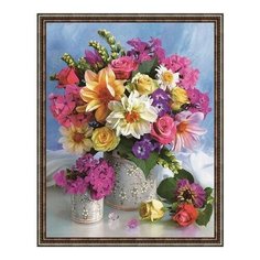 Алмазная мозаика Яркий букет, PaintBoy 40x50 см.
