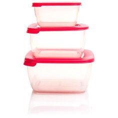 Контейнер вакуумный для пищи Полимербыт, 0,46+0,95+1,5л, 3 шт