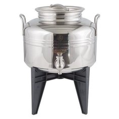 Бидон (фляга) 5 л "Люкс" из нержавеющей стали на пластиковой подставке Sansone