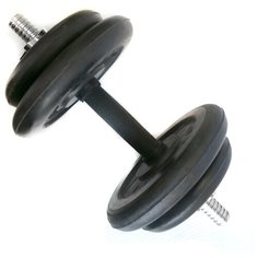 Гантель разборная 17 кг TITAN Barbell - d26, Комплектация №1 с обрезиненной ручкой