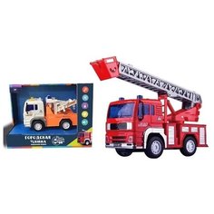 Shenzhen toys Машина пожарная инерционная на бат.(свет,звук) в коробке