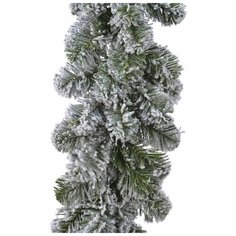 Гирлянда Kaemingk хвойная заснеженная 680468, 270х25 см, зеленый/белый