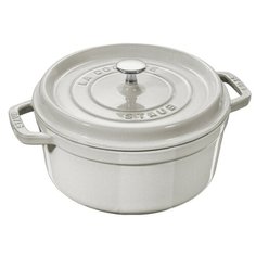 Кокот круглый, 24 см, 3,8 л, белый трюфель, Staub