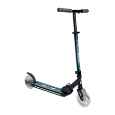 Детский городской самокат Yvolution Neon Flash, черный/голубой