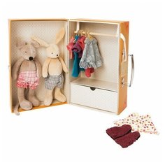 Игровой набор Moulin Roty LA GRAND FAMILLE чемоданчик-гардероб 632401