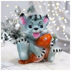 Копилка "Тигр Тимка", серая, 27 см 7156137 Керамика ручной работы
