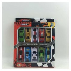 1toy Драйв, металлическая машинка, инерция, набор 10 шт, коробка (Т21563)