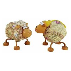 Копилка овечка В трикотаже малая, 8х5х6.5 см, разные модели, SNOWMEN Е94508
