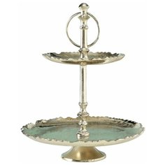 Подставка для пирожных флэйр двухъярусная, алюминий, 30 см, Boltze 7064800-boltze