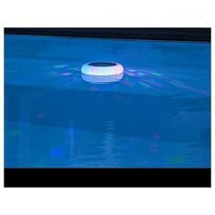 Плавающий светильник для бассейна FUNNY POOL, RGB LED-огни мерцающие, батарейки, подзарядка от солнечного света, 19х9 см Star Trading