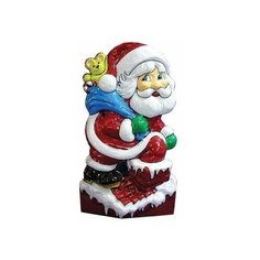 Новогоднее настенное панно ДЕД мороз на крыше, 19х52 см, SNOWMEN Е3188