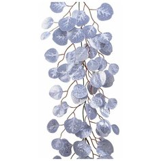 Гирлянда морозная листва (круглые листья), серебряная, 150 см, Kaemingk 220523- круглые