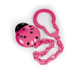 Клипса-держатель для пустышек Canpol Божья коровка арт. 10/873 цвет розовый