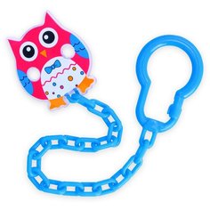 Клипса-держатель для пустышек Canpol Сова, 0м+, арт. 10/876 цвет красный