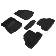 Ворсовые 3D коврики в салон Seintex для Opel Mokka 2012-н.в. (черные)