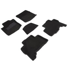 Ворсовые 3D коврики в салон Seintex для Toyota Land Cruiser Prado 150 2009-2013 (черные)
