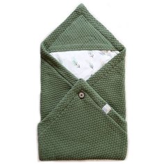 Конверт вязаный для новорожденного Hush Hush! Green