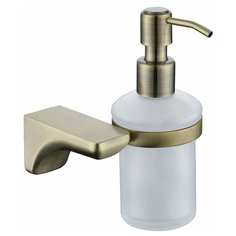Дозатор для жидкого мыла настенный (стекло) бронза (цинк) (KH-4510) Kaiser