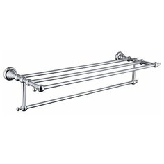 Полка для полотенец с держателем KAISER хром (латунь) (KH-2209)