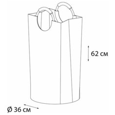Корзина для белья FIXSEN LOFT STYLE с алюминиевыми ручками серая (FX-1011)