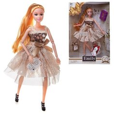 Кукла ABtoys Emily Золотая серия с белым котенком и аксессуарами 30см