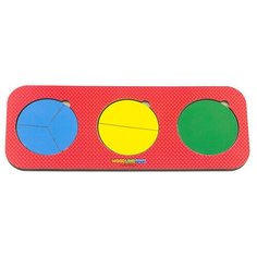 Игра-головоломка Woodlandtoys "Дроби.Б.П. Никитина.1-й уровень", 3 круга (арт. 311255)