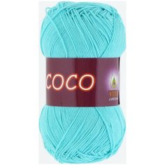 Пряжа Vita Coco (Коко) 3867 светло-зеленая бирюза 100% мерсеризованный хлопок 50г 240м 10шт