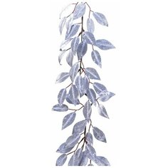 Гирлянда морозная листва (овальные листья), серебряная, 150 см, Kaemingk 220523- овальные