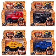 Машинка инерционная Abtoys Спецтехника Джип Полиция, 4 цвета