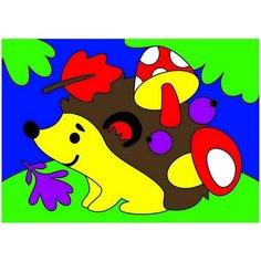 Набор для творчества LORI Картина по номерам для малышей Добрый ёжик