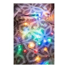 Гирлянда светлячки, 100 разноцветных mini LED- ламп, 5 м, серебристый провод, батарейки, Koopman International AX9703040/