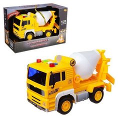 Машинка инерционная ABtoys Бетономешалка со звуковыми и световыми эффектами 1:20, 24x12x15.5 см