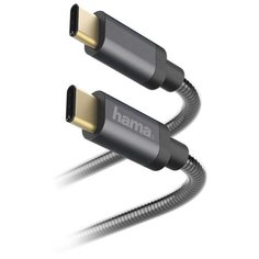 Кабель Hama 00183287 USB Type- C (m)- USB Type- C (m) 1.5 м, черный