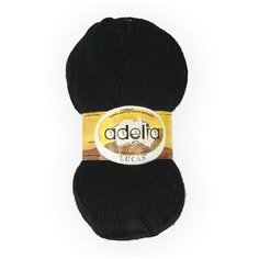 Пряжа ADELIA "LUCAS" 5 шт. в упак. цвет черный (LUCAS-02)